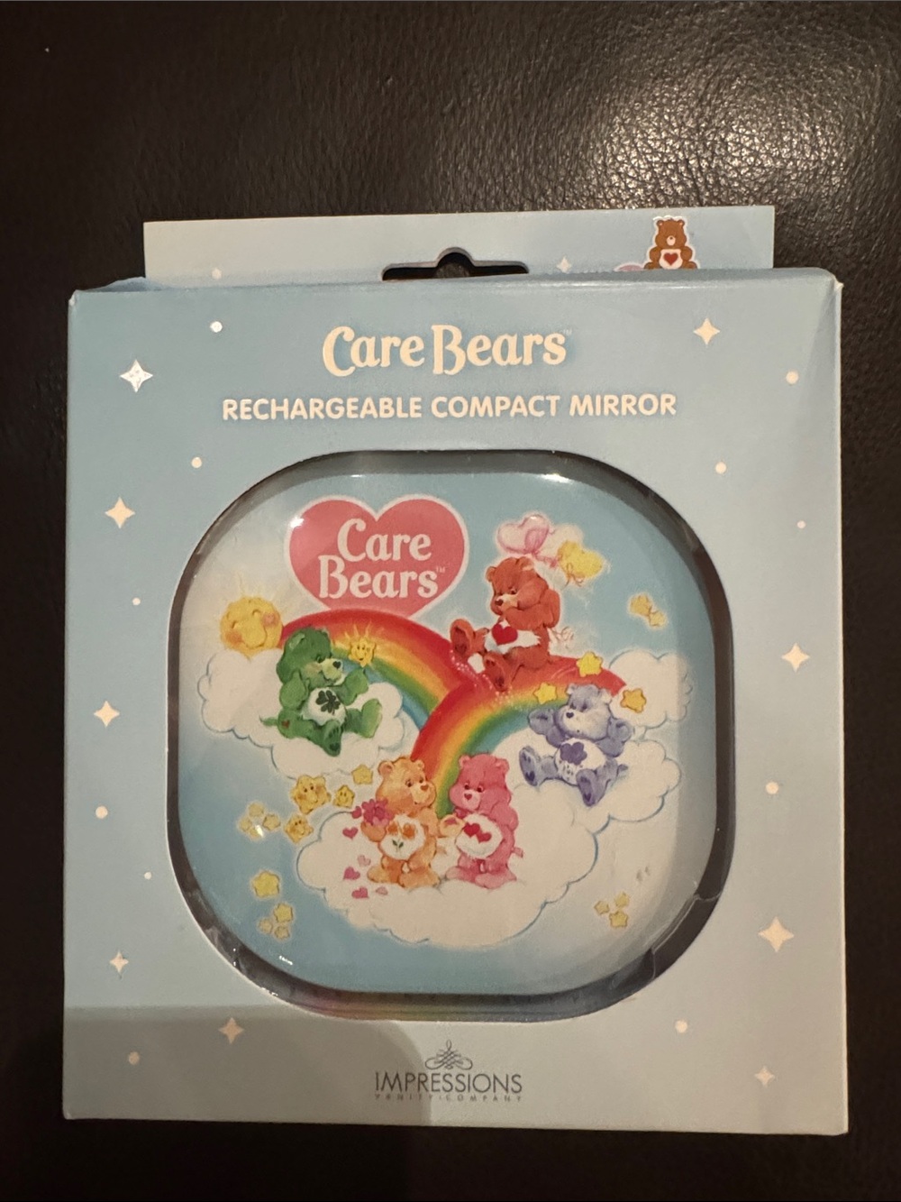Care Bears Rechargeable Compact Mirror Impressions 3x Magnified NWT